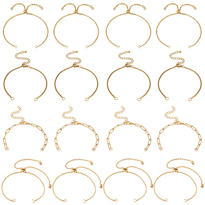 16 шт. 4 стили 304 изготовление браслетов-цепочек из нержавеющей стали