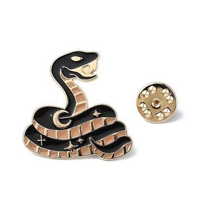 Enamel Pin, Alloy Brooch for Backpack Clothes, Cadmium Free & Lead Free, Snake