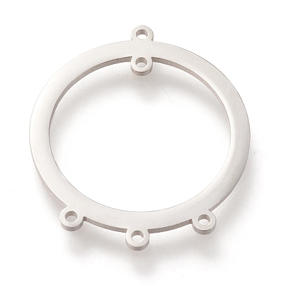 Placage ionique (ip) 304 liens de composants de lustre en acier inoxydable, polir, anneau