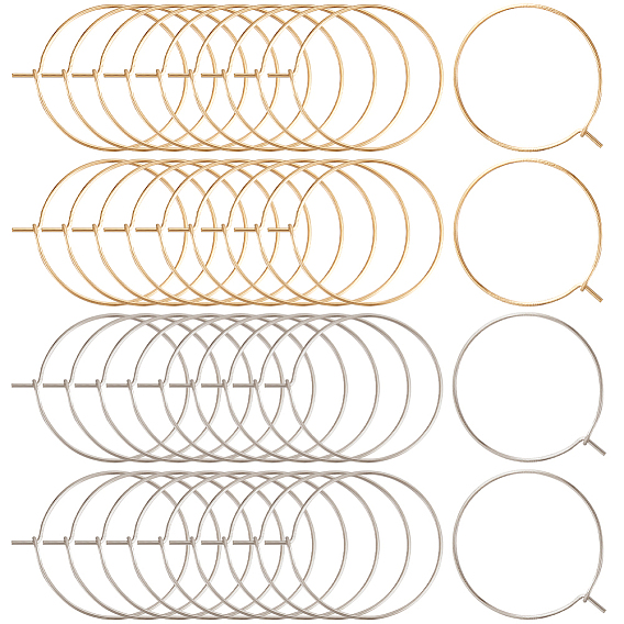 160 шт. 2 цвета 316 хирургическая нержавеющая сталь бокалы подвески кольца, обручание серьги, DIY материал для баскетбола обруча серьги жены