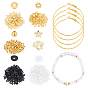 Набор для самостоятельного изготовления сережек-колец в форме звезды, включая диск из полимерной глины, сплав и латунные бусины, серьги железным обручем