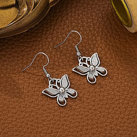 304 из нержавеющей стали болтаться серьги, бабочка