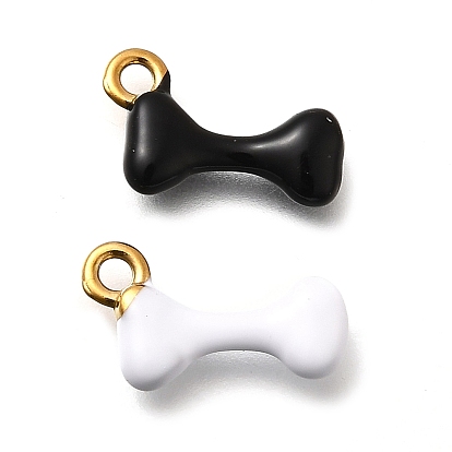 304 нержавеющей стальной эмали подвески, костяные амулеты, золотые