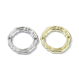 Rack Plating Alloy Links, Textured Ring Connector Charms