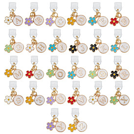 26шт пластиковые мобильные пылезащитные заглушки, с подвесками из эмали и сплава 