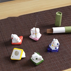 Ceramic Incense Holders, Home Office Teahouse Zen Buddhist Supplies, Cat Shape