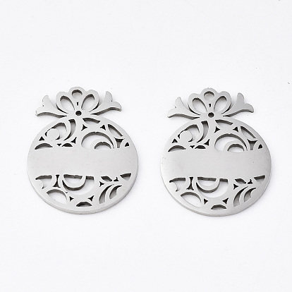 201 Stainless Steel Pendants, Laser Cut, Christmas Gift Ball