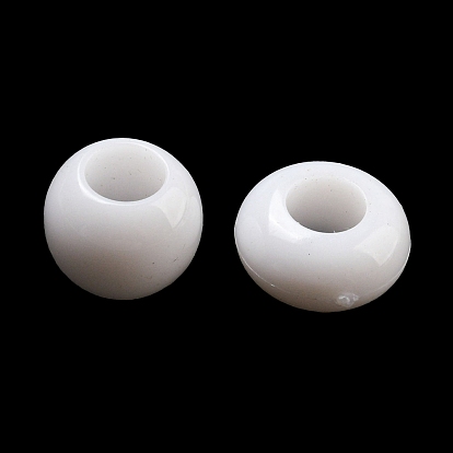 Непрозрачный акрил европейского бисера, бусины с большим отверстием, рондель