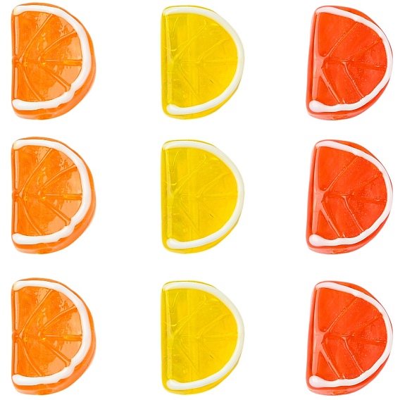 12 шт 3 цвета бусины лэмпворк ручной работы, оранжевые