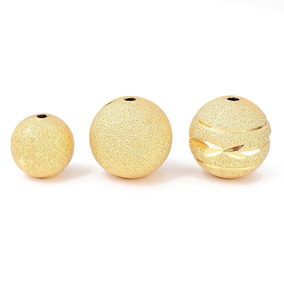 Текстурированные латунные бусы, стойки покрытие, долговечный, без свинца и без кадмия