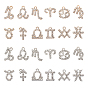 2 Sets 2 Farben Legierung Strass Anhänger, Konstellation, cadmiumfrei und bleifrei