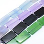 Natural Agate Beads Strands, Dyed, Rectangle
