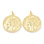 Brass Pendants, Long-Lasting Plated, Coin