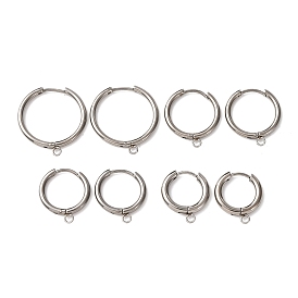 201 Выводы из нержавеющей стали серьги обруча, с 316 нержавеющей сталью и петлями