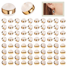 40Pcs 2 Style Silicone Ear Nuts, Frosted, Earring Backs