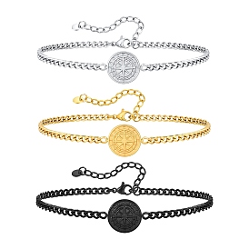 Браслет из нержавеющей стали шлифовальная цепь из нержавеющей стали поверхностный компас браслеты