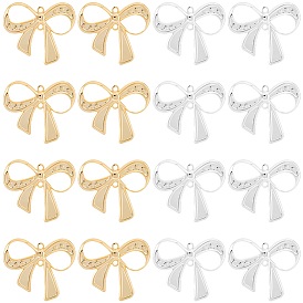 20шт 2 цвета латунные соединительные подвески, без кадмия и без свинца, бантом ссылки