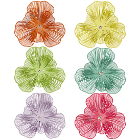 12 шт. 6 цветная печать распылением 430 колпачки из нержавеющей стали, цветок