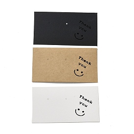 Rectangle Paper Earring Display Cards, Thank You Earrings Cards