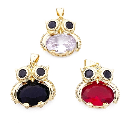 Латунные микро проложить кубического циркония подвески, сова прелести