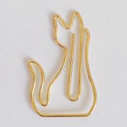 Trombones en acier au carbone en forme de chat, trombones mignons, clips de marquage de signets amusants