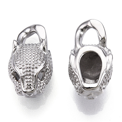 304 Stainless Steel Pendants, Leopard Head Charms