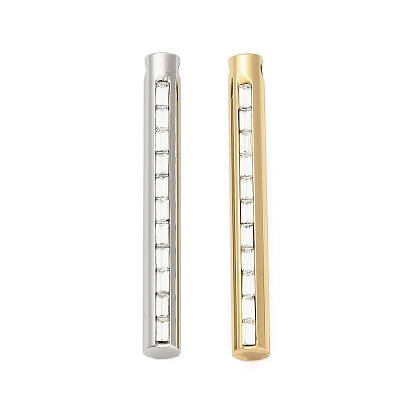 304 подвески из прозрачного кубического циркония из нержавеющей стали, ионное покрытие (ip), колонка прелести