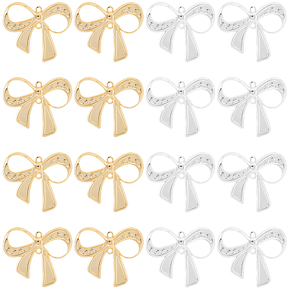 20шт 2 цвета латунные соединительные подвески, без кадмия и без свинца, бантом ссылки