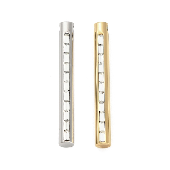 304 подвески из прозрачного кубического циркония из нержавеющей стали, ионное покрытие (ip), колонка прелести