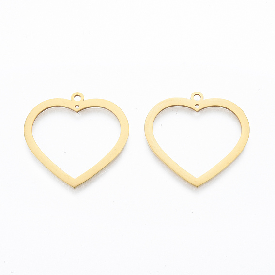 201 Stainless Steel Pendants, Heart