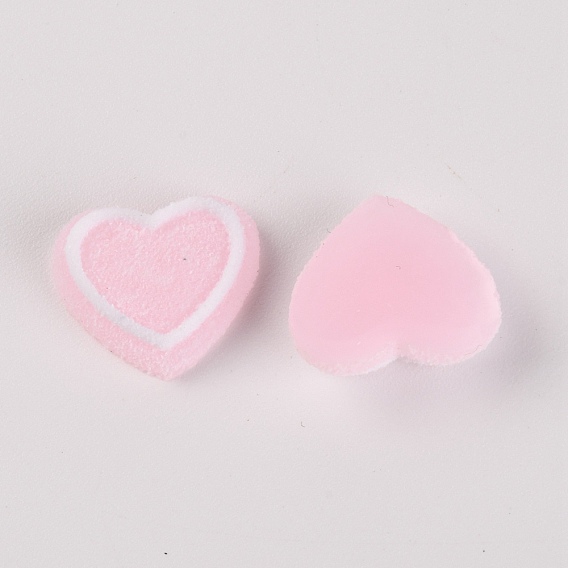 Аксессуары для кабошонов из смолы, матовые, имитация ягодных конфет, сердце