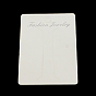 Rectangle Cardboard Hair Clip Display Cards, 88x61x0.5mm, Hole: 7mm