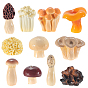 22 шт. 11 стили вазы из смолы миниатюрные украшения в виде грибов, Аксессуары для микроландшафтного сада для кукольного домика, притворяющиеся опорными украшениями