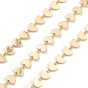 Brass Heart Link Chains, Unwelded, with Spool