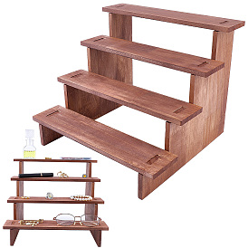 4-Tier Wood Action Figure Storage Display Risers