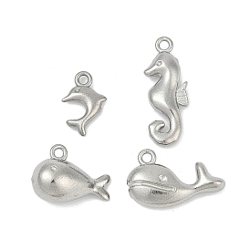 304 прелести нержавеющей стали, подвеска в виде дельфина/морского конька/рыбы/кита, анти-тускнение
