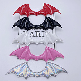 Accesorios de adorno de alas de diablo de cuero de imitación, alas de tela en relieve, alas artesanales, para ropa infantil de bricolaje, accesorios para el cabello