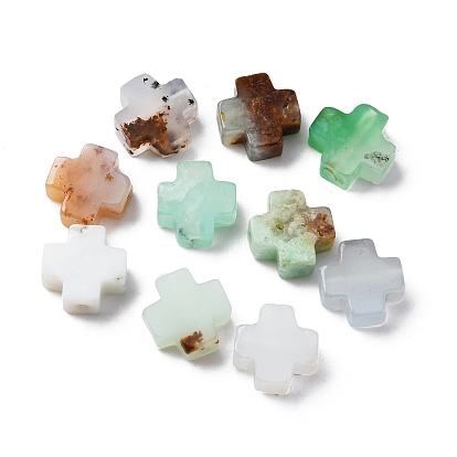 Бусины из натурального халцедона, крестик