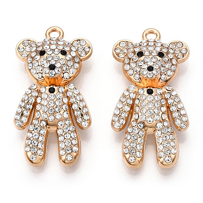 Подвески из сплава, со стразами, без кадмия и без свинца, нести прелести