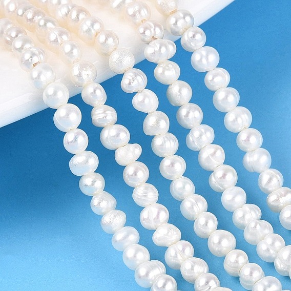 Natural Cultured Freshwater Pearl Beads Strands, Potato