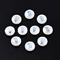 Natural Freshwater Shell Beads, with Brass Metal Embellishments, Flat Round with Owl