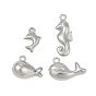 304 прелести нержавеющей стали, подвеска в виде дельфина/морского конька/рыбы/кита, анти-тускнение