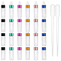Glass Aromatherapy Refillable Bottle, Dropper Bottles, with Aluminium Oxide Cover & PP Plug, Column