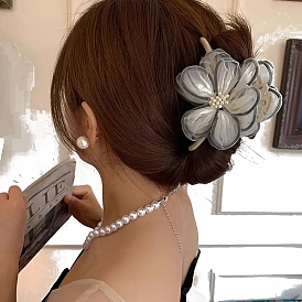 Fibre Claw Hair Clips, Flower, Hair Accessories for Women Girls