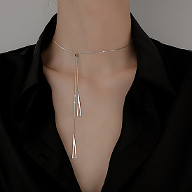 Треугольные латунные слайдеры лариаты длинные ожерелья для женщин