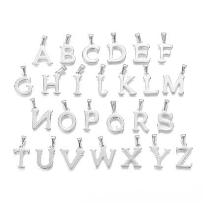 26 шт. 304 подвески из нержавеющей стали, начальная буква a ~ z