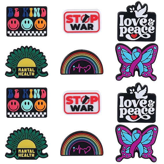 12шт 6 стили силиконовые фокусные бусины ко Дню независимости