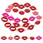 30Pcs 4 Style Eco-Friendly Zinc Alloy Pendants and Links, with Enamel, Cadmium Free & Nickel Free & Lead Free, Lip
