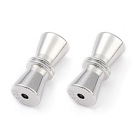 925 стерлингового серебра винтовые застежками, застежки, баррель