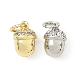 Латунные микро проложить кубического циркония подвески, чары из фундука, долговечный, без кадмия и без свинца, стойки покрытие, с целью перехода в кольце